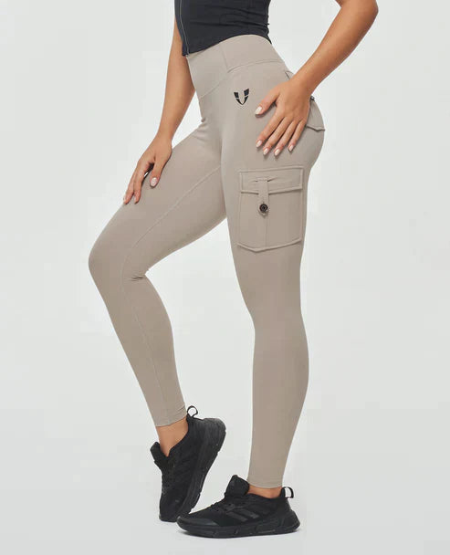 Jeana - Leggings cargo de haute qualité avec une taille haute luxueuse