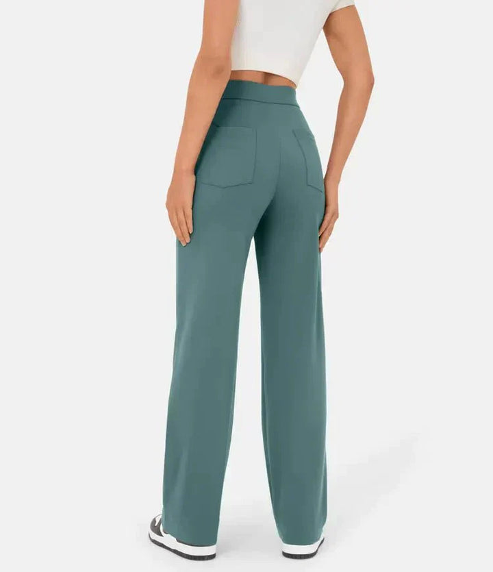 Élégant pantalon de loisirs élastique avec une taille haute - Sophia