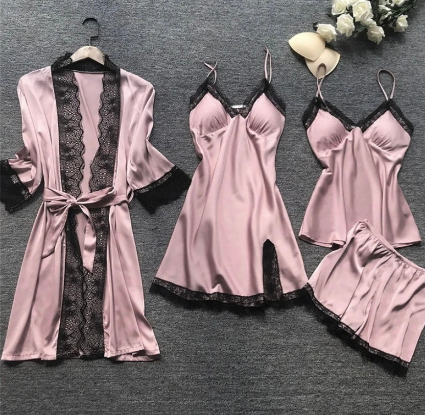Iris - Elégant ensemble pyjama en satin pour femme de luxe