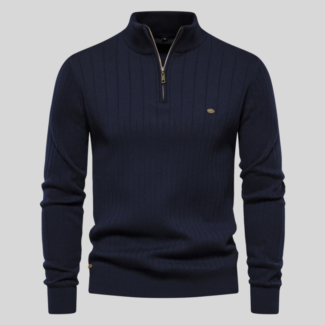 Steven™ Pull Zippé Tricoté Élégance et Confort