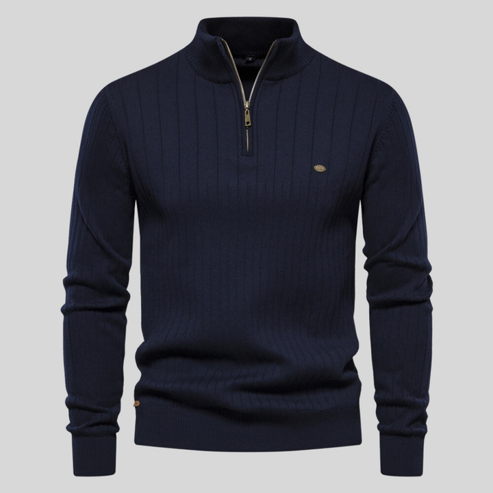 Steven™ Pull Zippé Tricoté Élégance et Confort