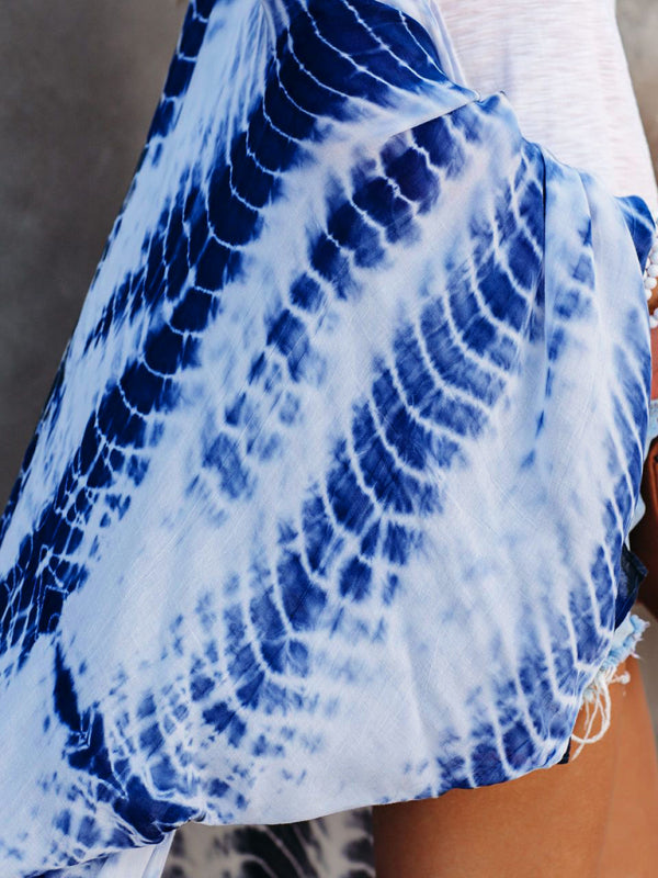 Aino | Kimono de Plage Légèrement Bohème - Robe d'Été avec Imprimé Tie-Dye Tendance