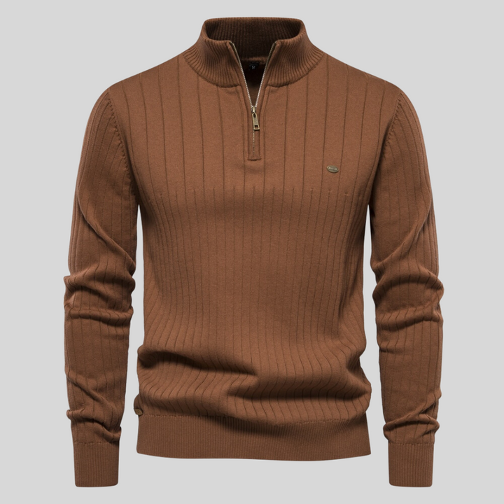 Steven™ Pull Zippé Tricoté Élégance et Confort