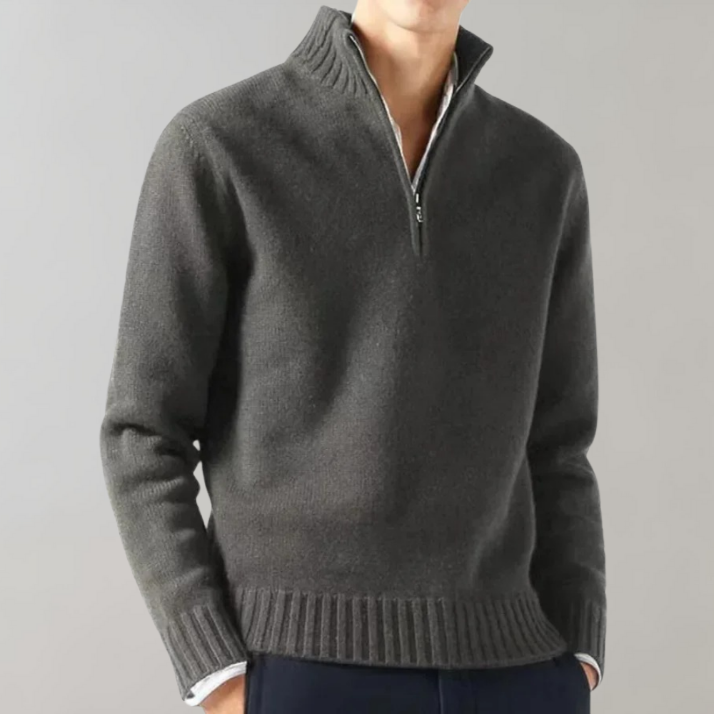 Pull à moitié zippé Adam™ Élégant - Indispensable d'hiver sophistiqué et stylé