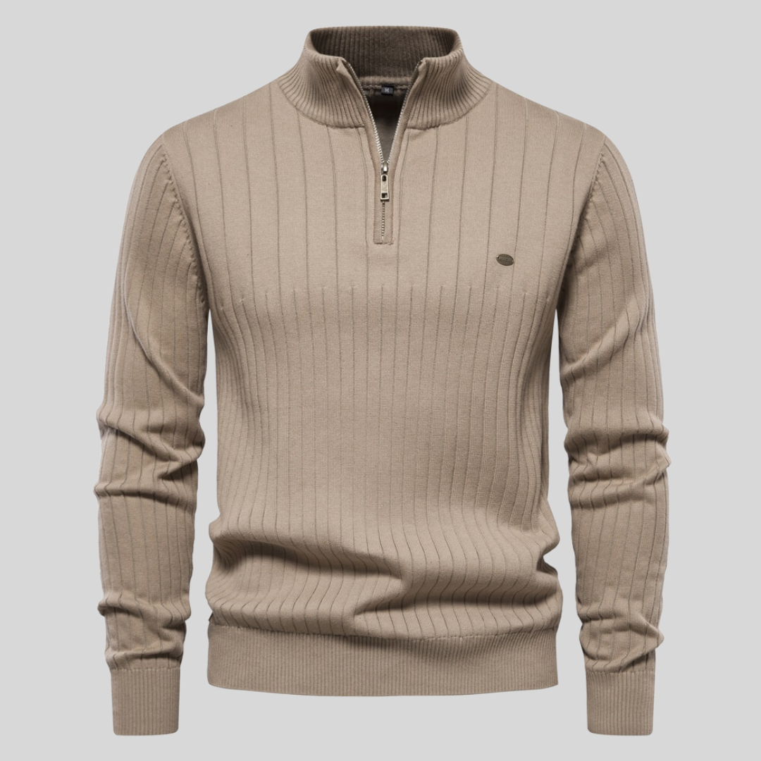 Steven™ Pull Zippé Tricoté Élégance et Confort