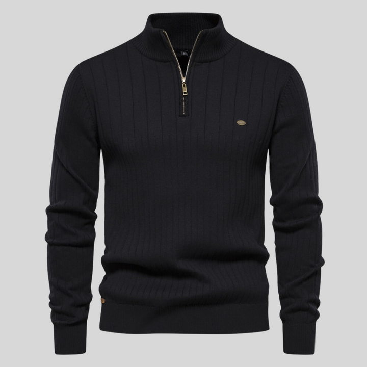 Steven™ Pull Zippé Tricoté Élégance et Confort