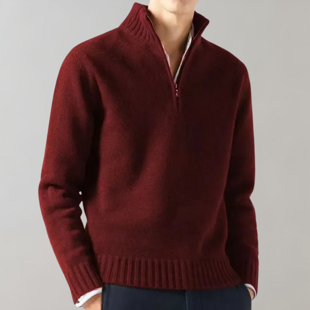 Pull à moitié zippé Adam™ Élégant - Indispensable d'hiver sophistiqué et stylé