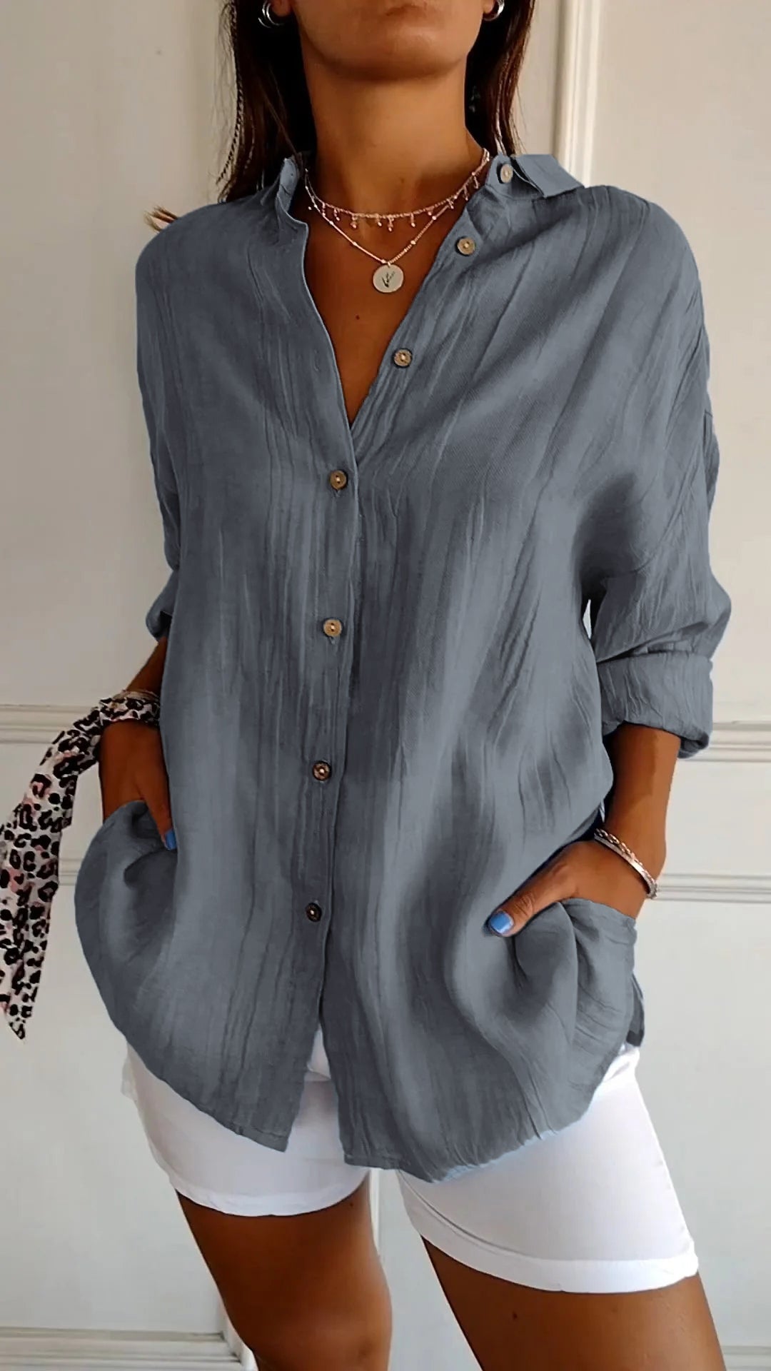 Carina | Chemise boutonnée décontractée, élégante et confortable pour femmes