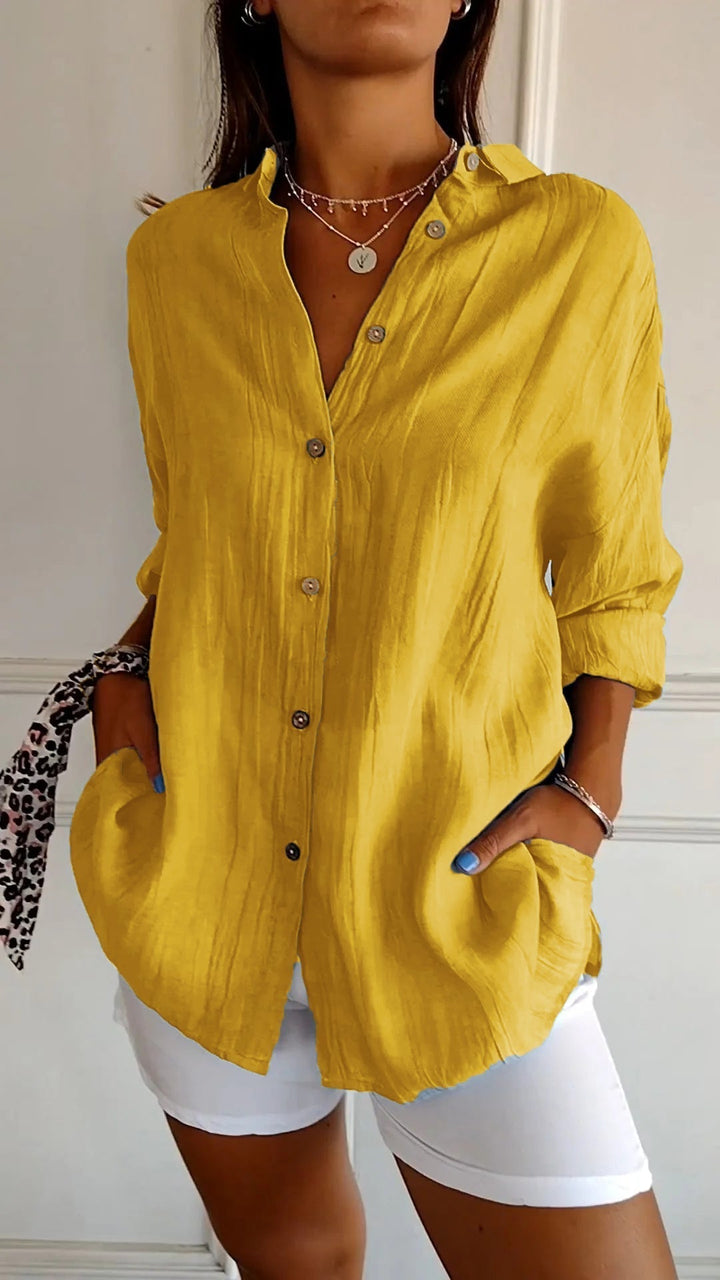 Carina | Chemise boutonnée décontractée, élégante et confortable pour femmes