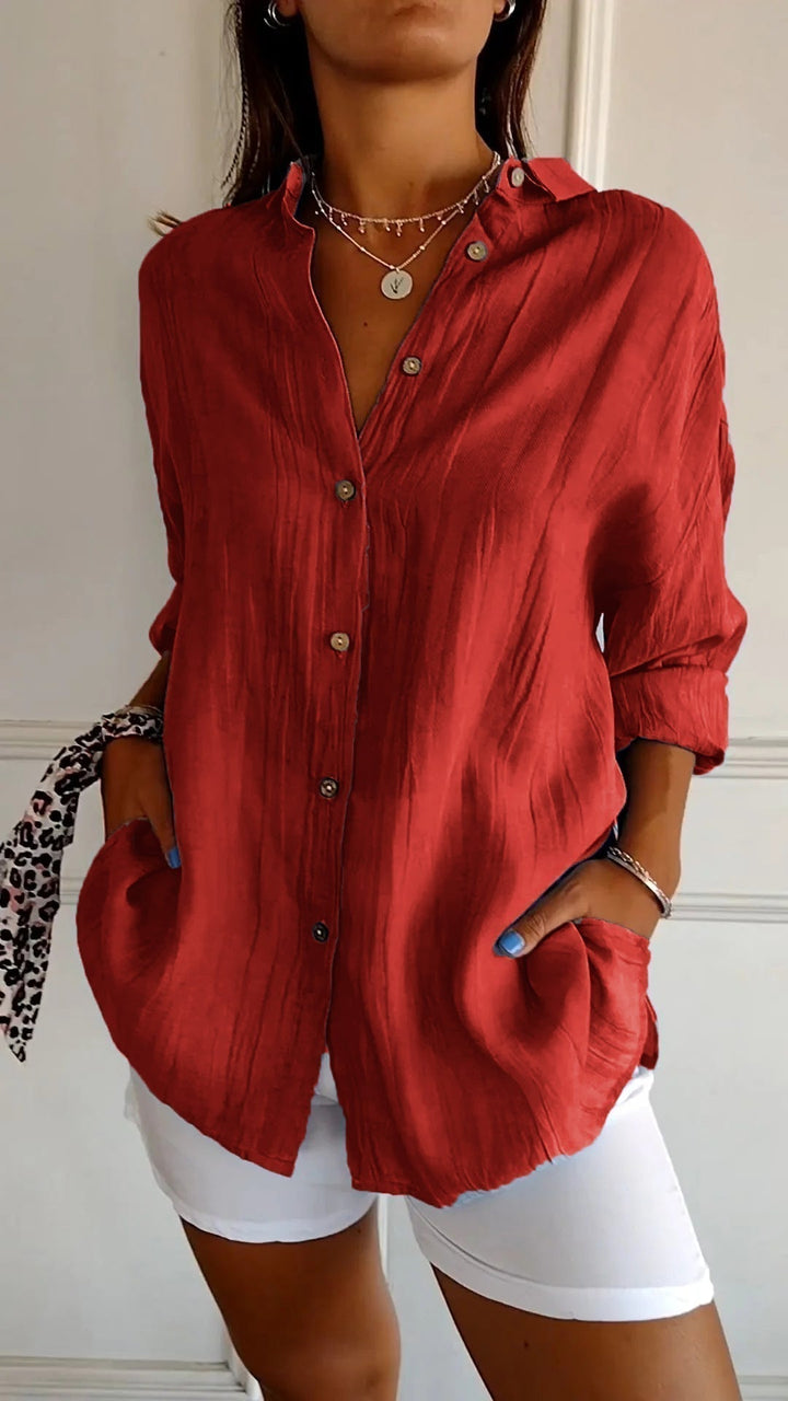 Carina | Chemise boutonnée décontractée, élégante et confortable pour femmes