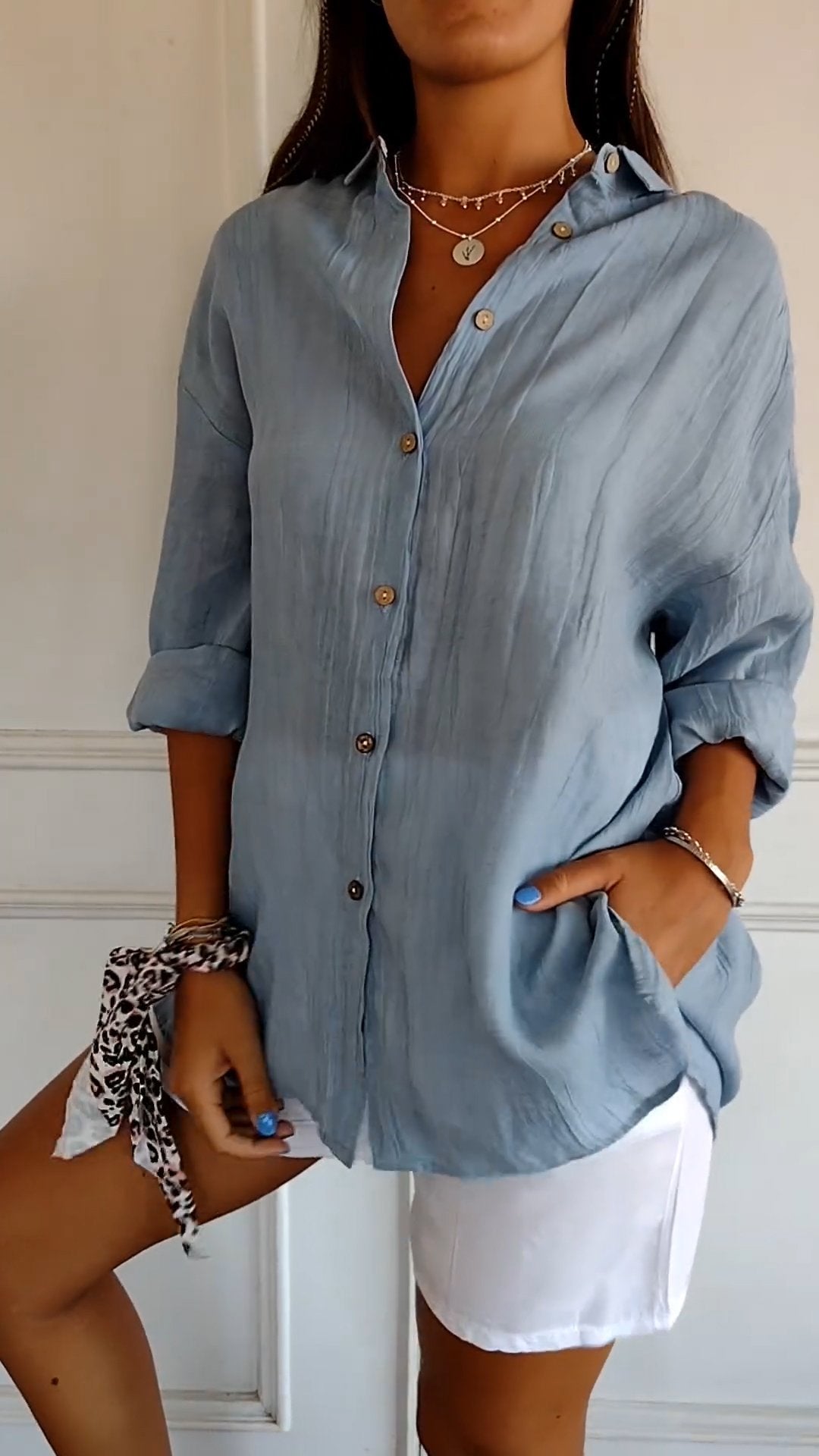 Carina | Chemise boutonnée décontractée, élégante et confortable pour femmes