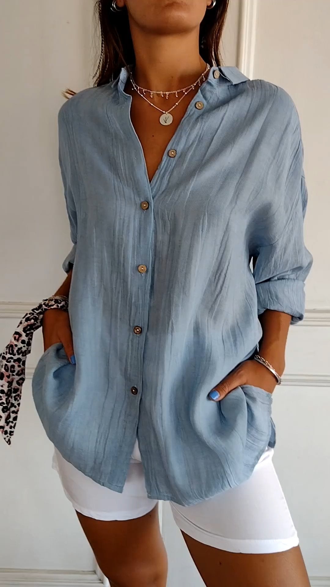 Carina | Chemise boutonnée décontractée, élégante et confortable pour femmes