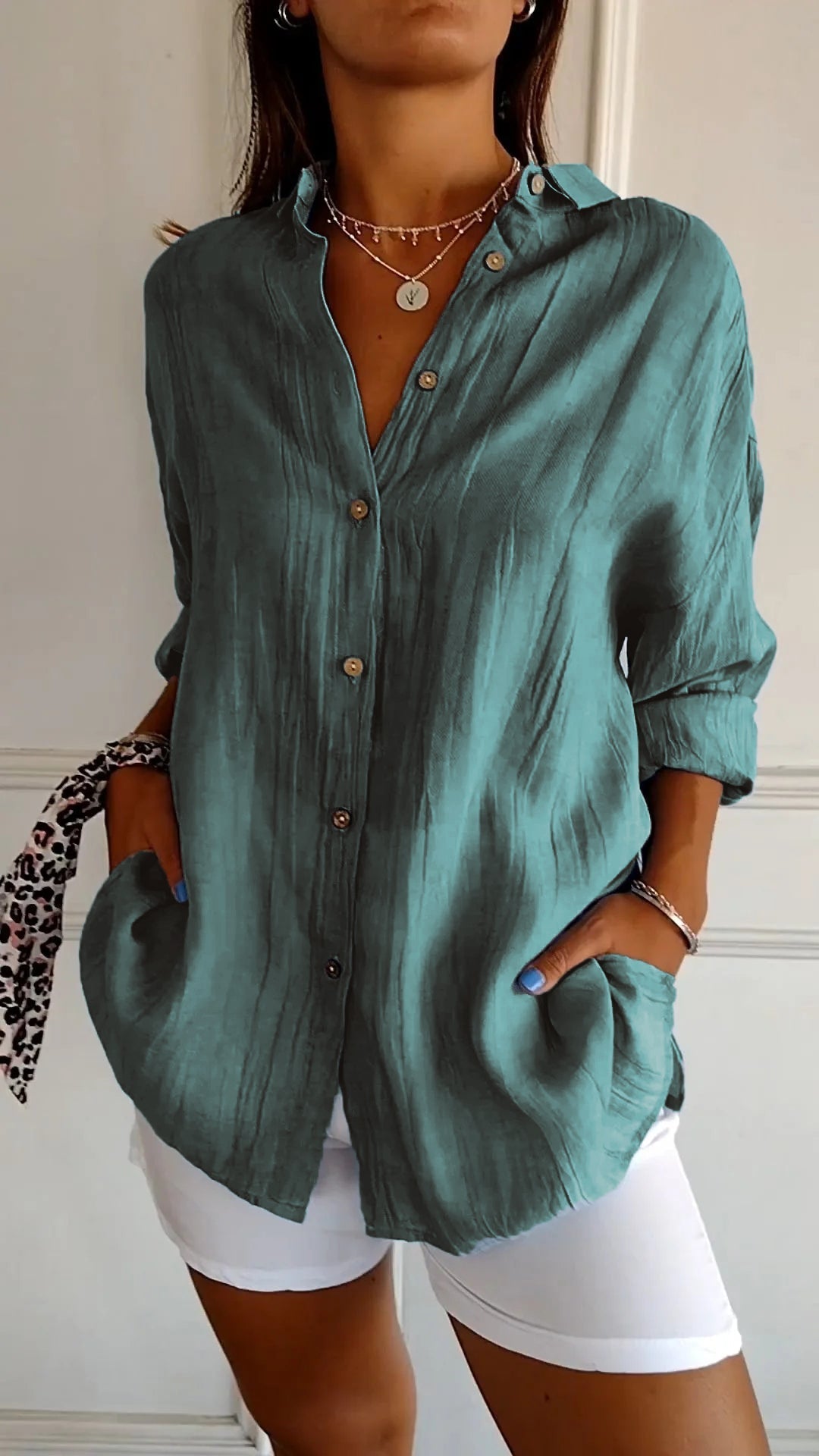 Carina | Chemise boutonnée décontractée, élégante et confortable pour femmes