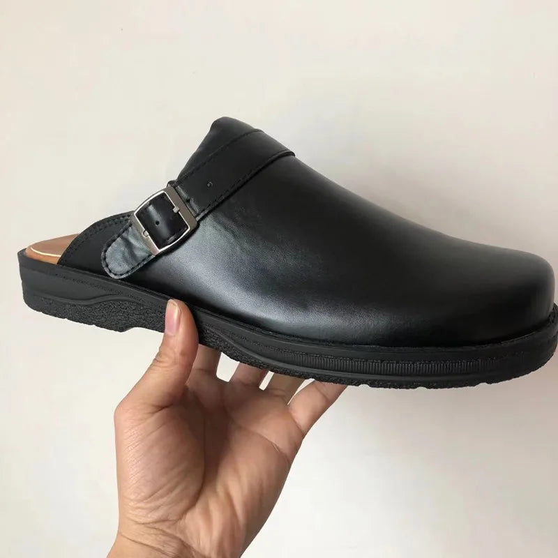 Pantoufles orthopédiques en cuir Robin de luxe pour un confort ultime