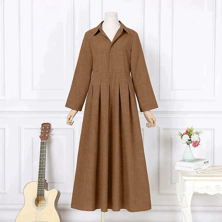 Robe de chambre maxi élégante avec plis féminins - GLORIA