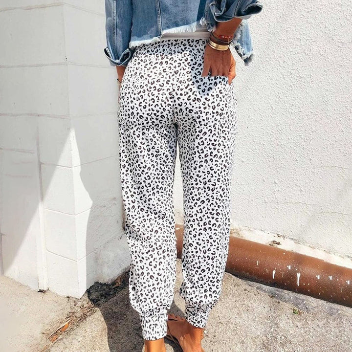 Leocelina - Pantalons tendance à motif léopard pour un look stylé