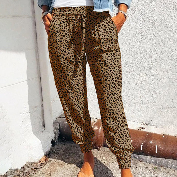 Leocelina - Pantalons tendance à motif léopard pour un look stylé