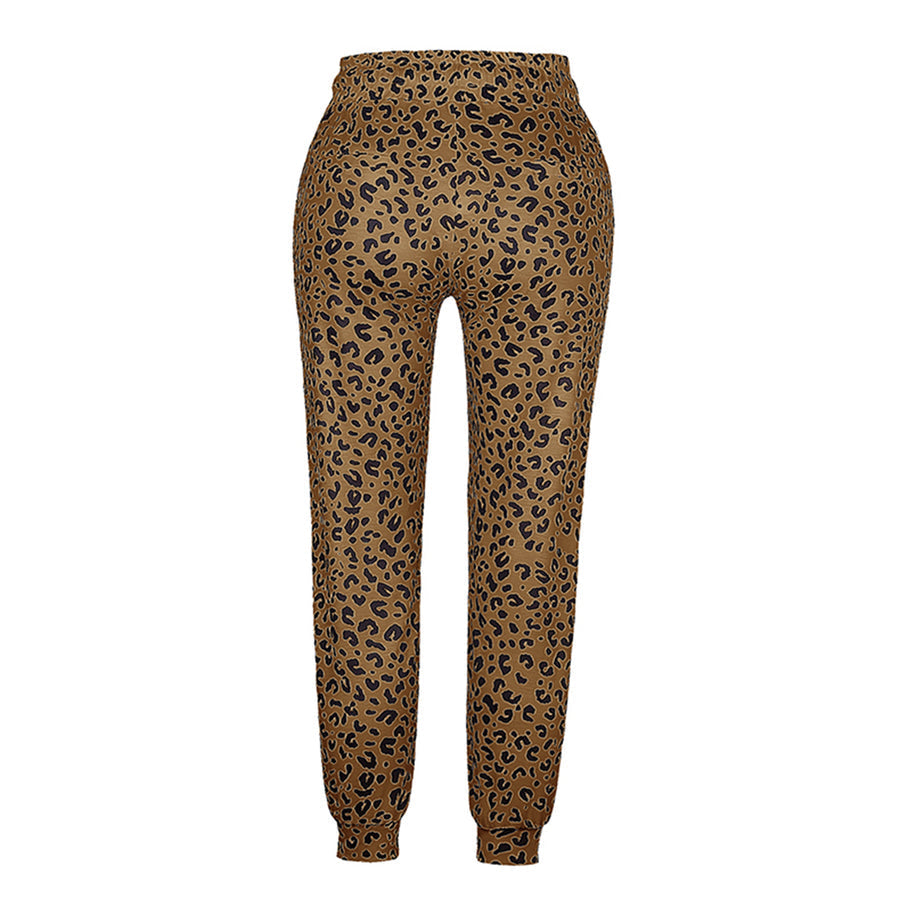 Leocelina - Pantalons tendance à motif léopard pour un look stylé