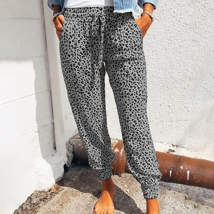 Leocelina - Pantalons tendance à motif léopard pour un look stylé