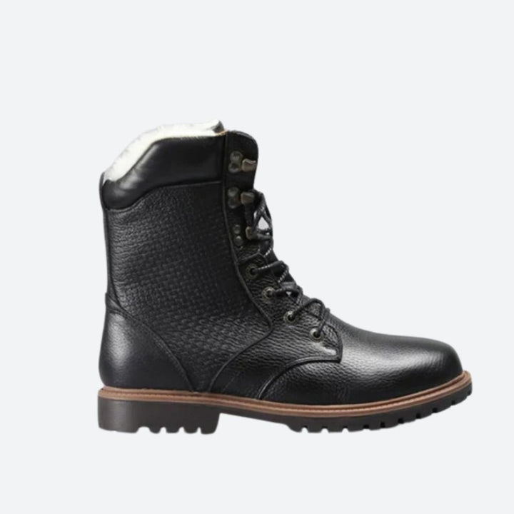 Bottes d'hiver stylées en cuir pour hommes - Yasin