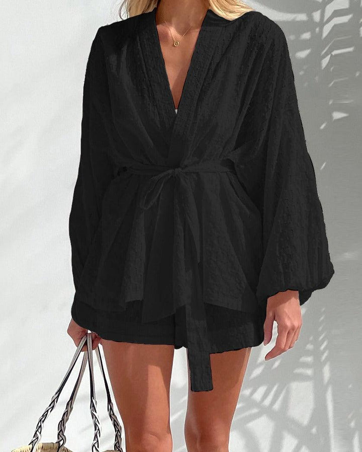 Ensemble kimono élégant avec short pour femme - Grace Collection