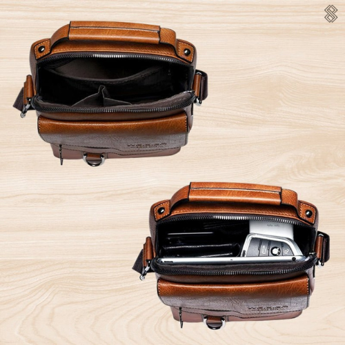 TravelLeaters Luxury Leather Laptop and Work Bag - Elegant Shoulder and Travel Bag for Travellers