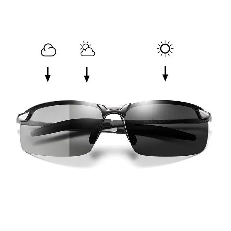 Lunettes de soleil photochromiques élégantes avec protection UV complète pour une protection et un confort ultimes.
