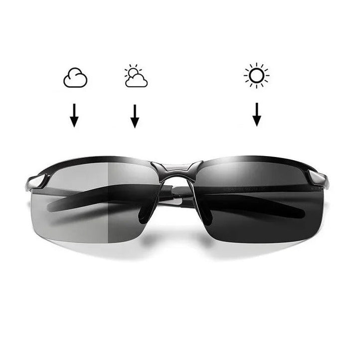 Lunettes de soleil photochromiques élégantes avec protection UV complète pour une protection et un confort ultimes.