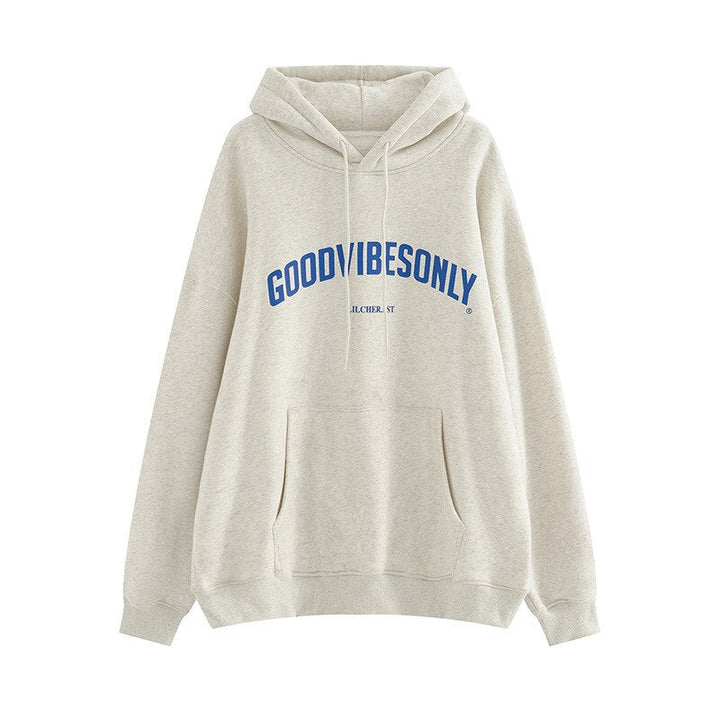 Hoodie oversize unisexe Good Vibes Only pour des ondes positives