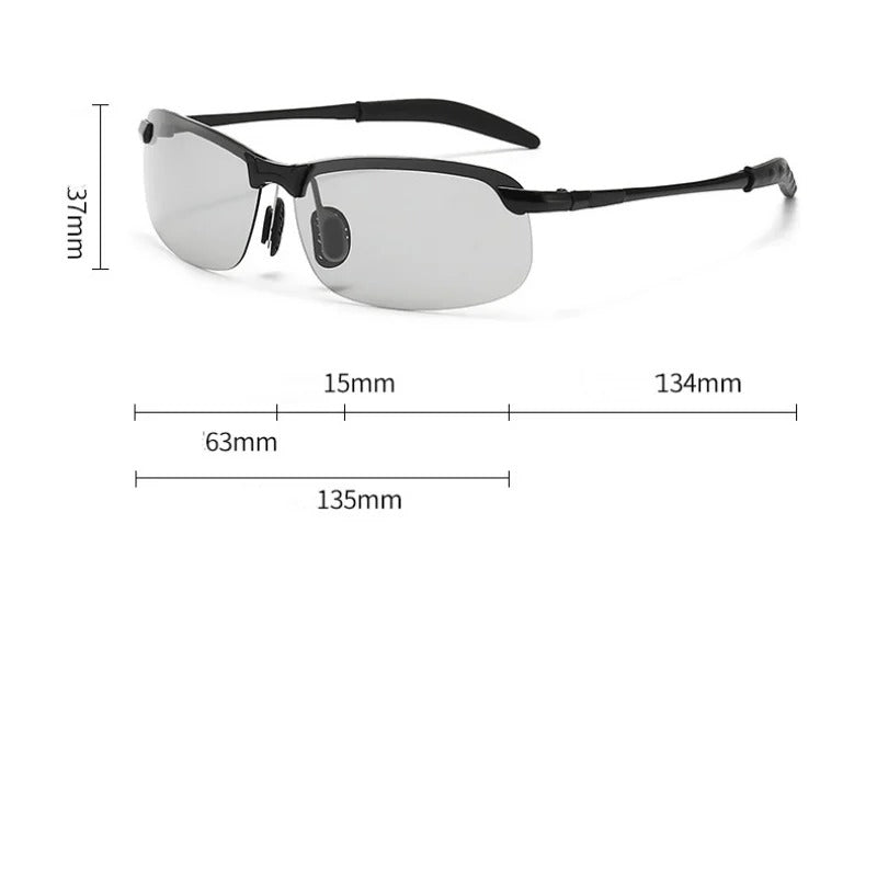 Lunettes de soleil photochromiques élégantes avec protection UV complète pour une protection et un confort ultimes.