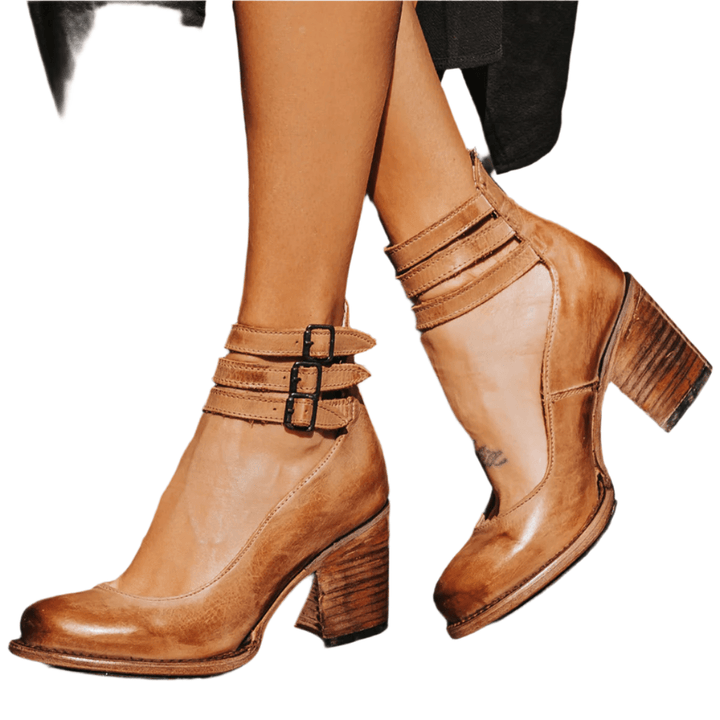 Sybilla - Talons élégantes et stylées avec des doubles brides tendance