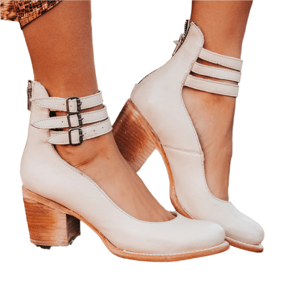 Sybilla - Talons élégantes et stylées avec des doubles brides tendance