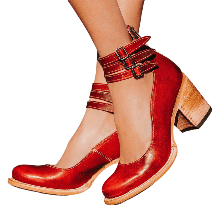 Sybilla - Talons élégantes et stylées avec des doubles brides tendance