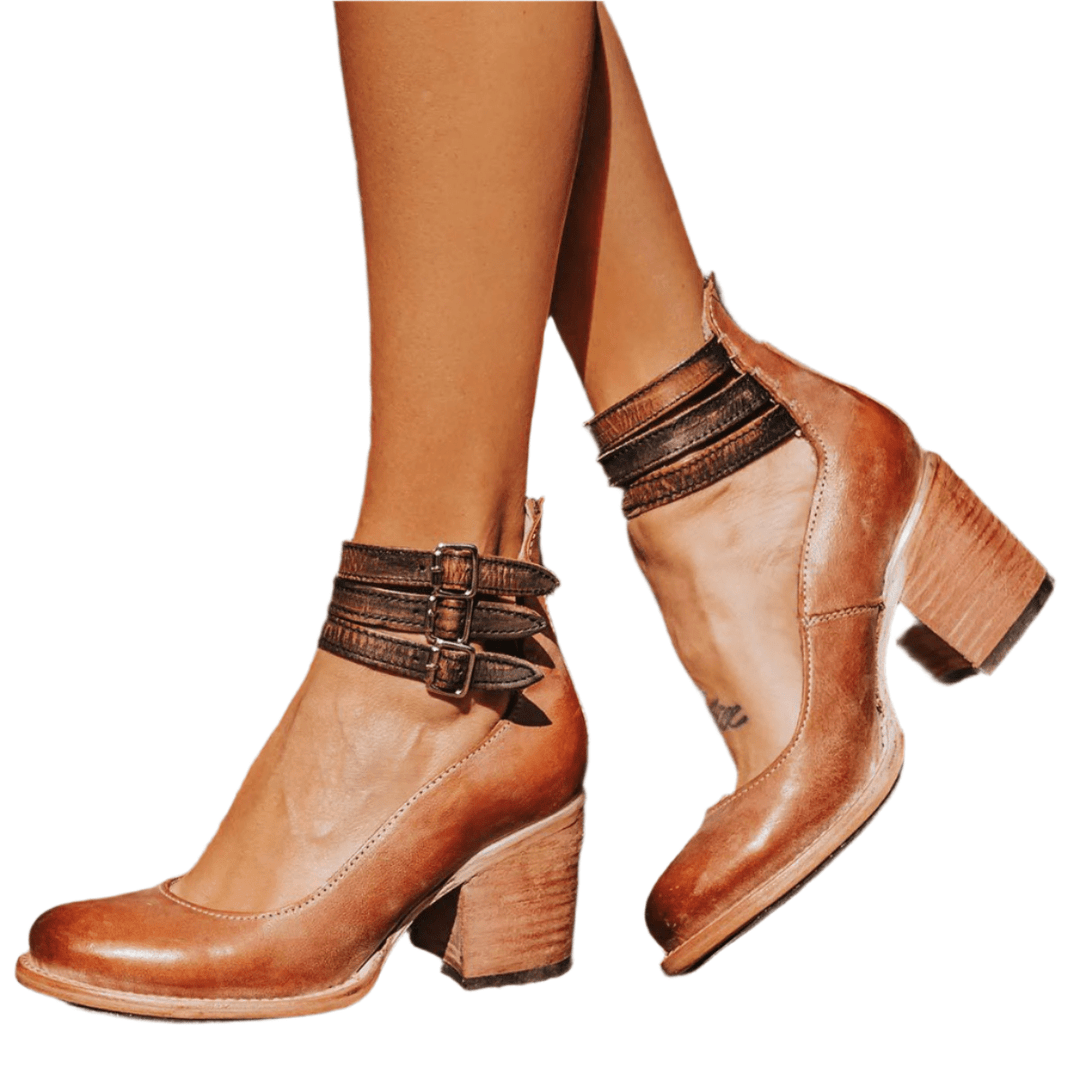Sybilla - Talons élégantes et stylées avec des doubles brides tendance