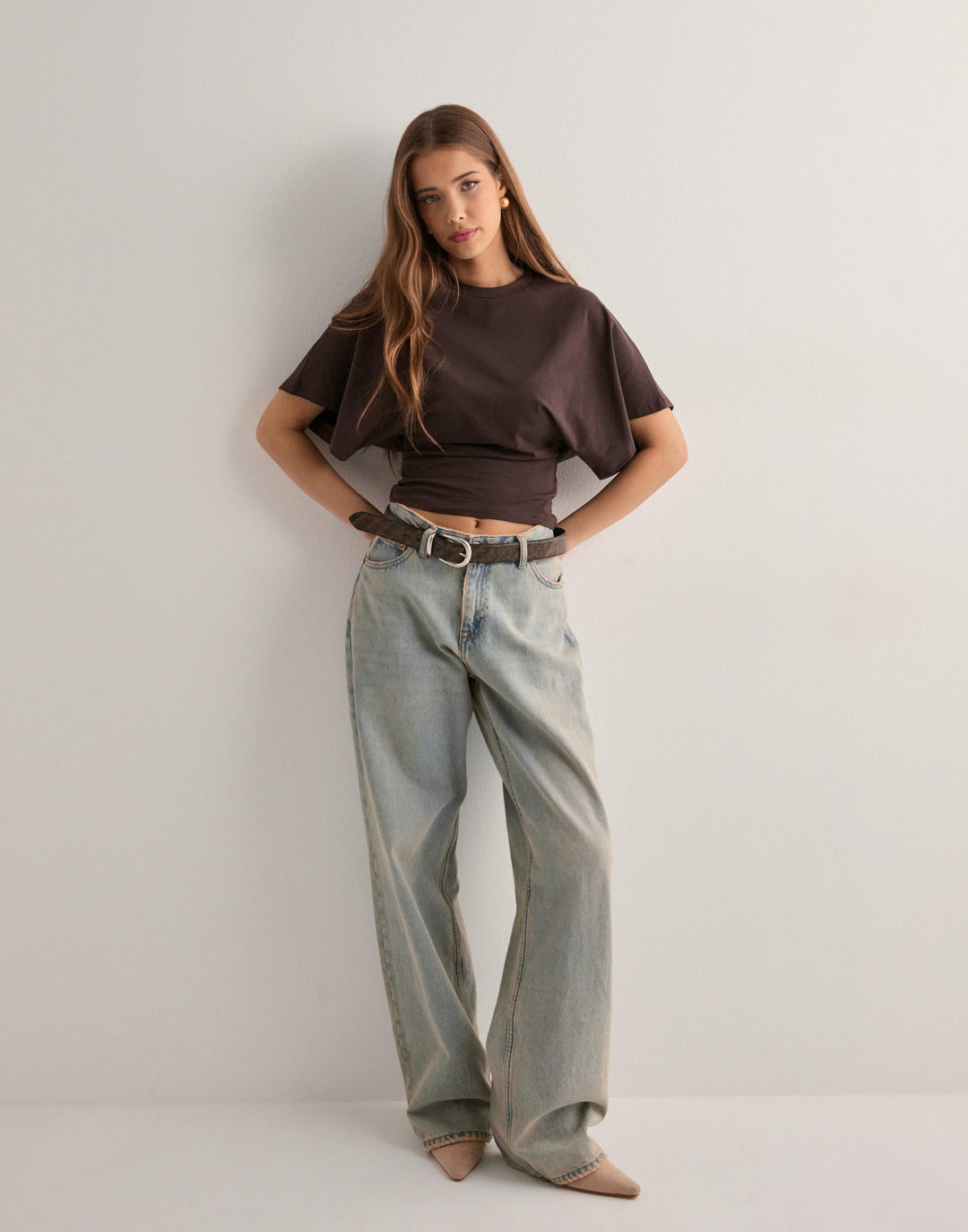 Mia - Chemise cropped oversize pour un look tendance