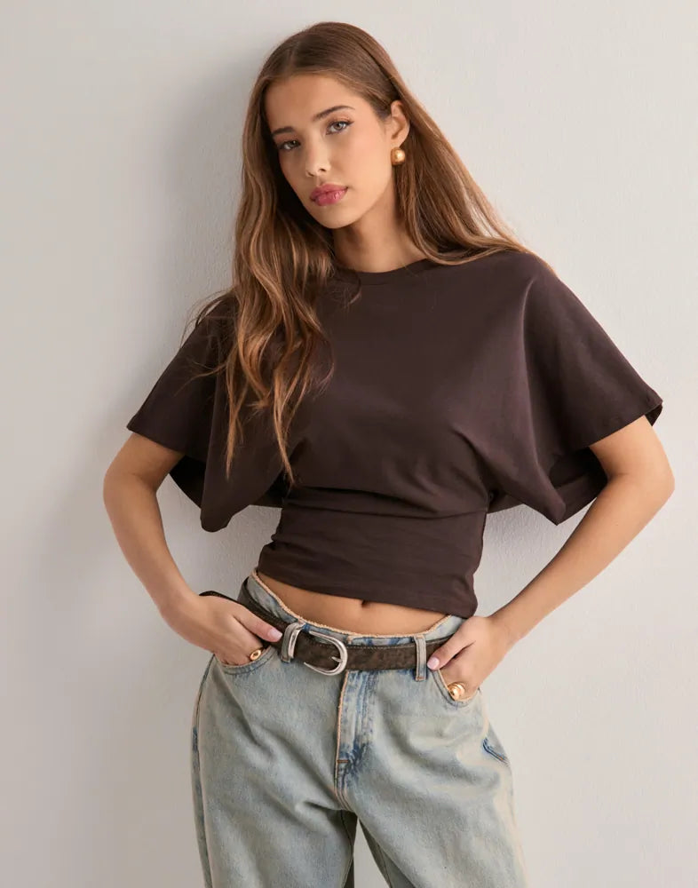 Mia - Chemise cropped oversize pour un look tendance