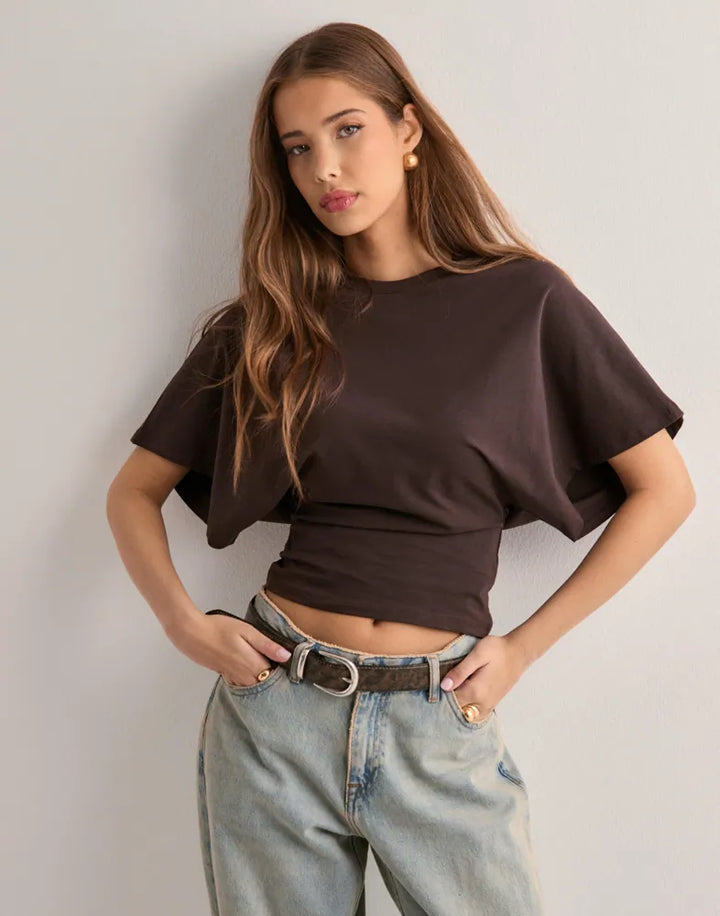 Mia - Chemise cropped oversize pour un look tendance