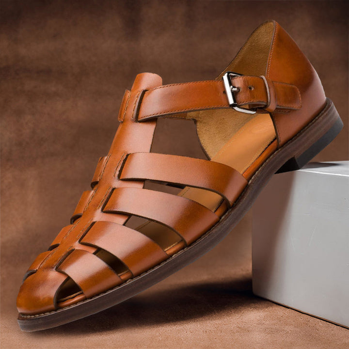 Sandales d'été en cuir confortables et élégantes - Sebas