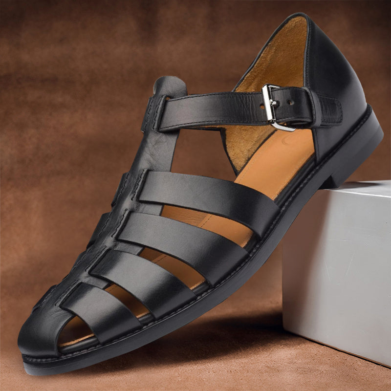 Sandales d'été en cuir confortables et élégantes - Sebas