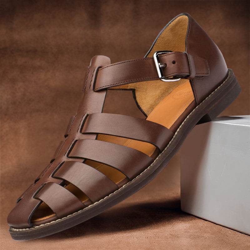 Sandales d'été en cuir confortables et élégantes - Sebas
