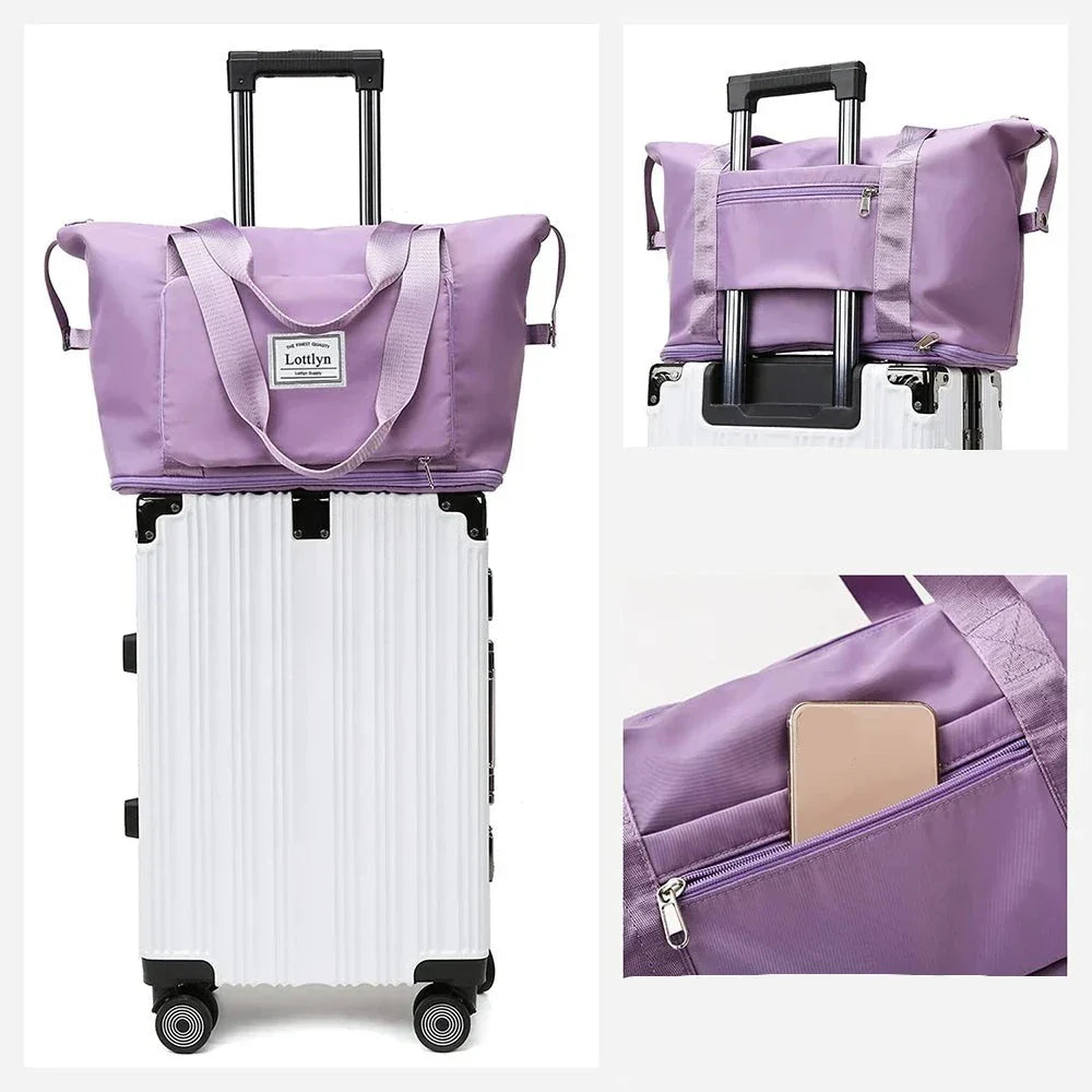 Grand sac de voyage pliable pour faciliter le transport et le stockage