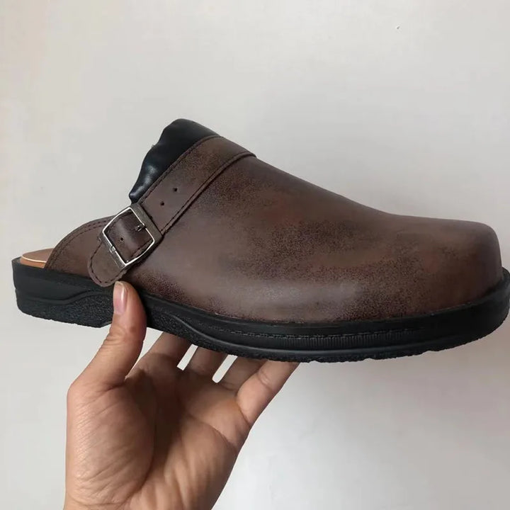 Pantoufles orthopédiques en cuir Robin de luxe pour un confort ultime