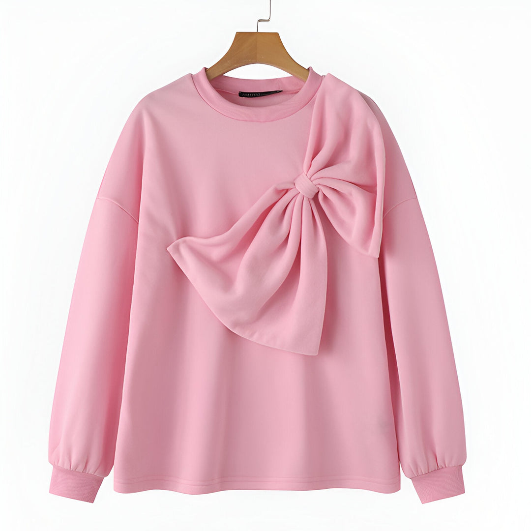 Cassandra - Sweat élégant avec détail de nœud pour un look tendance.