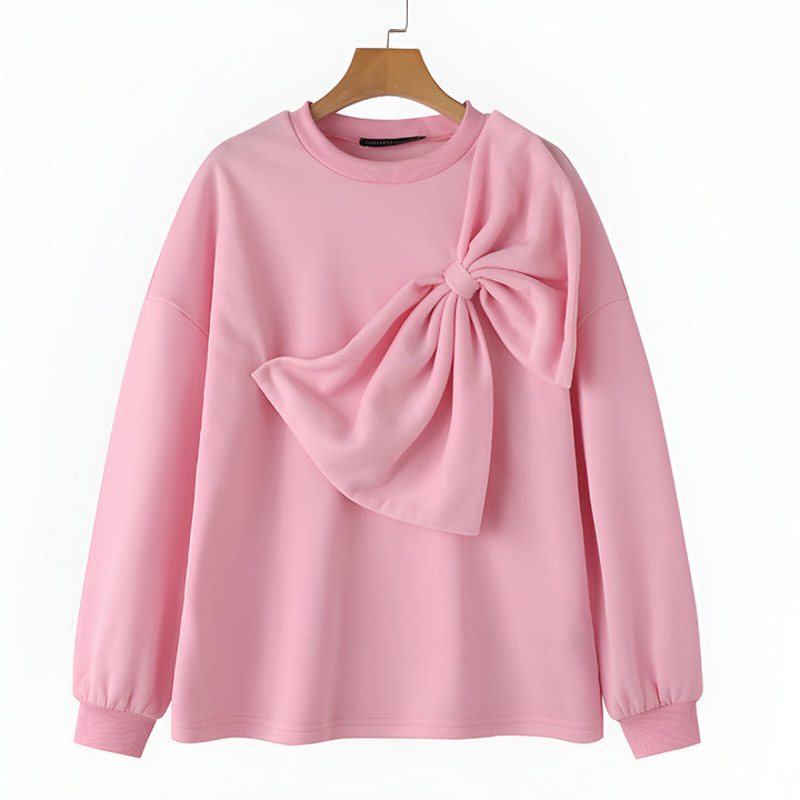 Cassandra - Sweat élégant avec détail de nœud pour un look tendance.