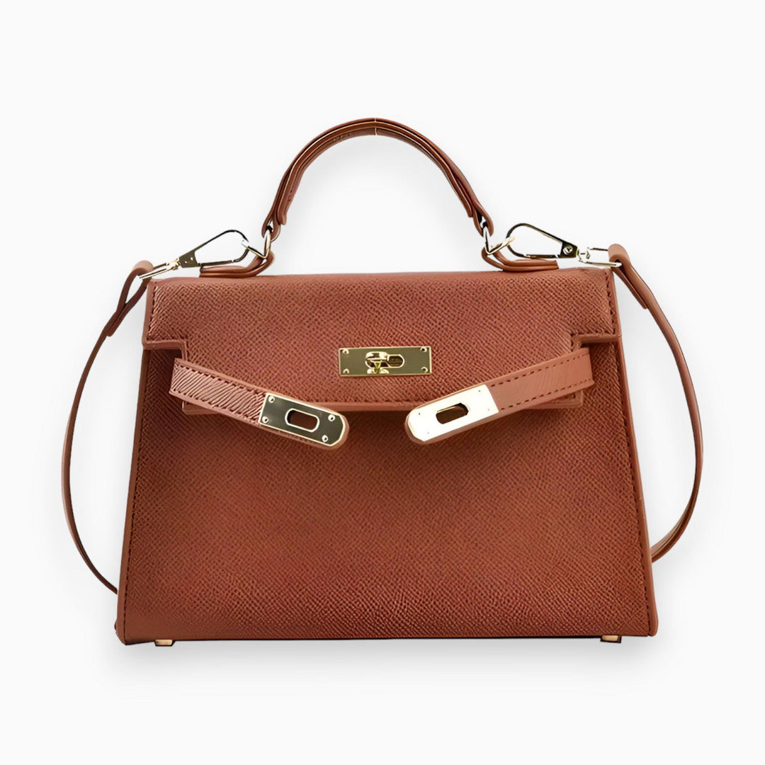 Sac à main élégant en luxe avec fermoir métallique stylé