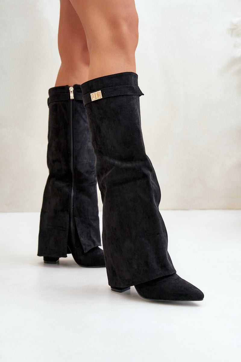 Kiara | Botte de genou élégantes avec une boucle tendance