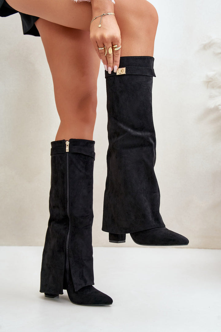 Kiara | Botte de genou élégantes avec une boucle tendance