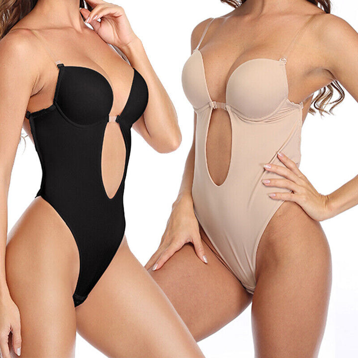 BareFit Bodyshaper Invisible Femmes Sans Dos - Set de 2 Forme de Corps à Décolleté en V Profond
