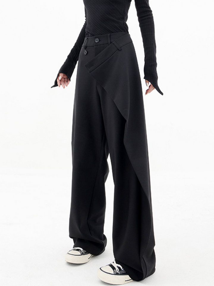 Stylish Emma - Pantalon baggy asymétrique très tendance