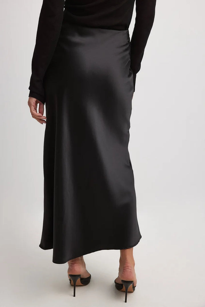 Effie - Jupe midi en satin classique élégante pour femmes